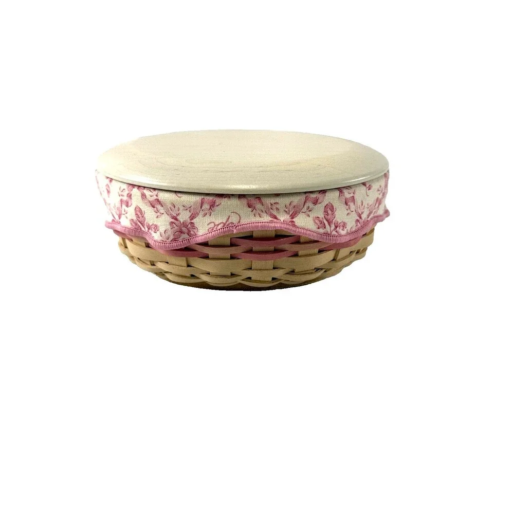 2003 Longaberger Horizon of Hope White Basket Liner Protector Note Cards Lid